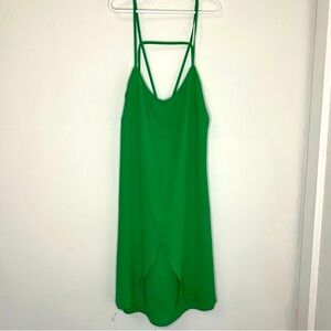 Topshop Kelly green spaghetti strap slip dress - Size 2